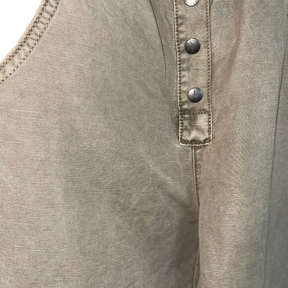 Current Elliot Womens Pants Size 32 Green The Paper Bag Fling Crop High Rise New - Picture 4 of 8